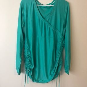 Athleta Drawstring Cinch Side Long Sleeve Top